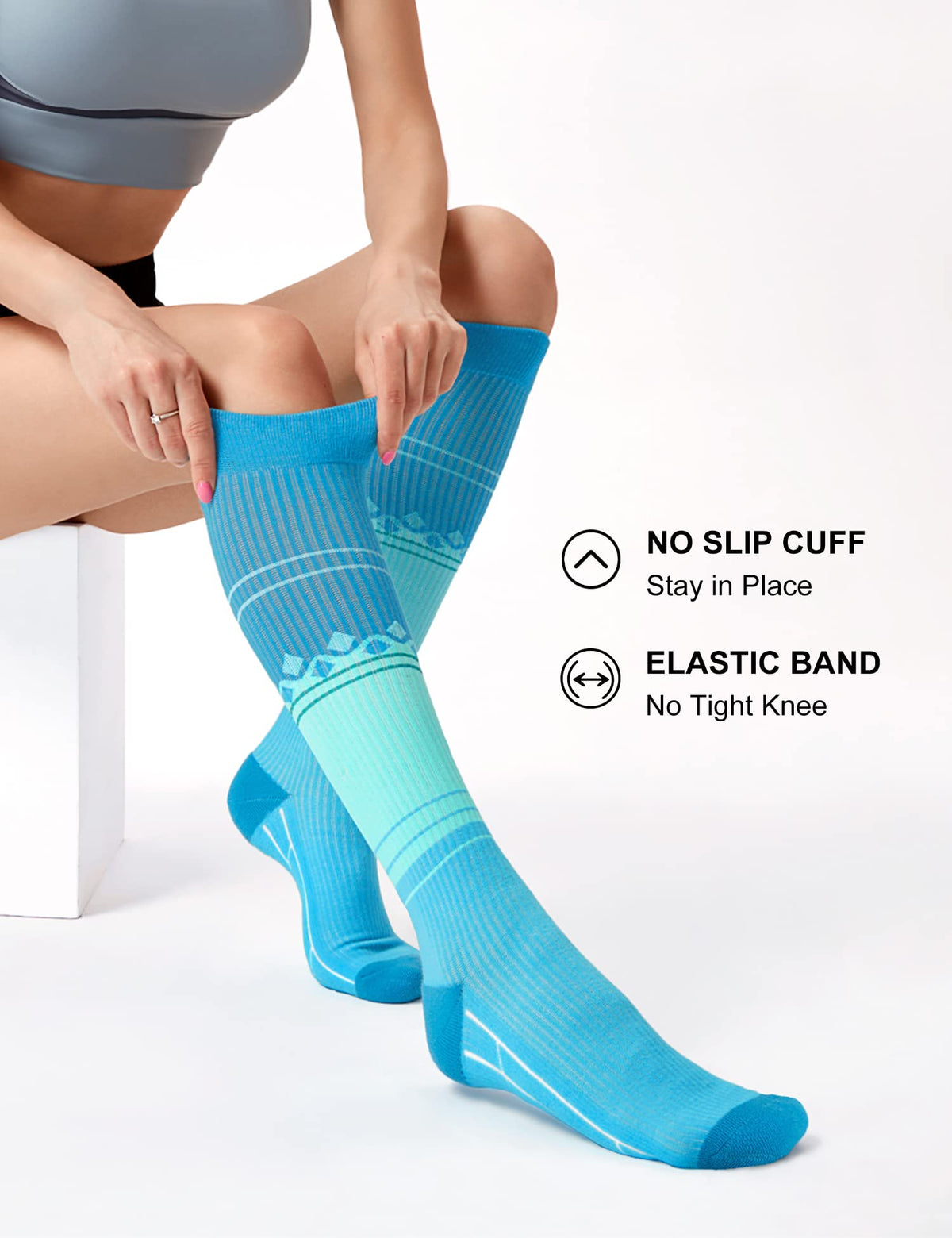 FITRELL 3 Pairs Compression Socks for Women and Men 20-30mmHg-Circulation Support Socks Jansha Store