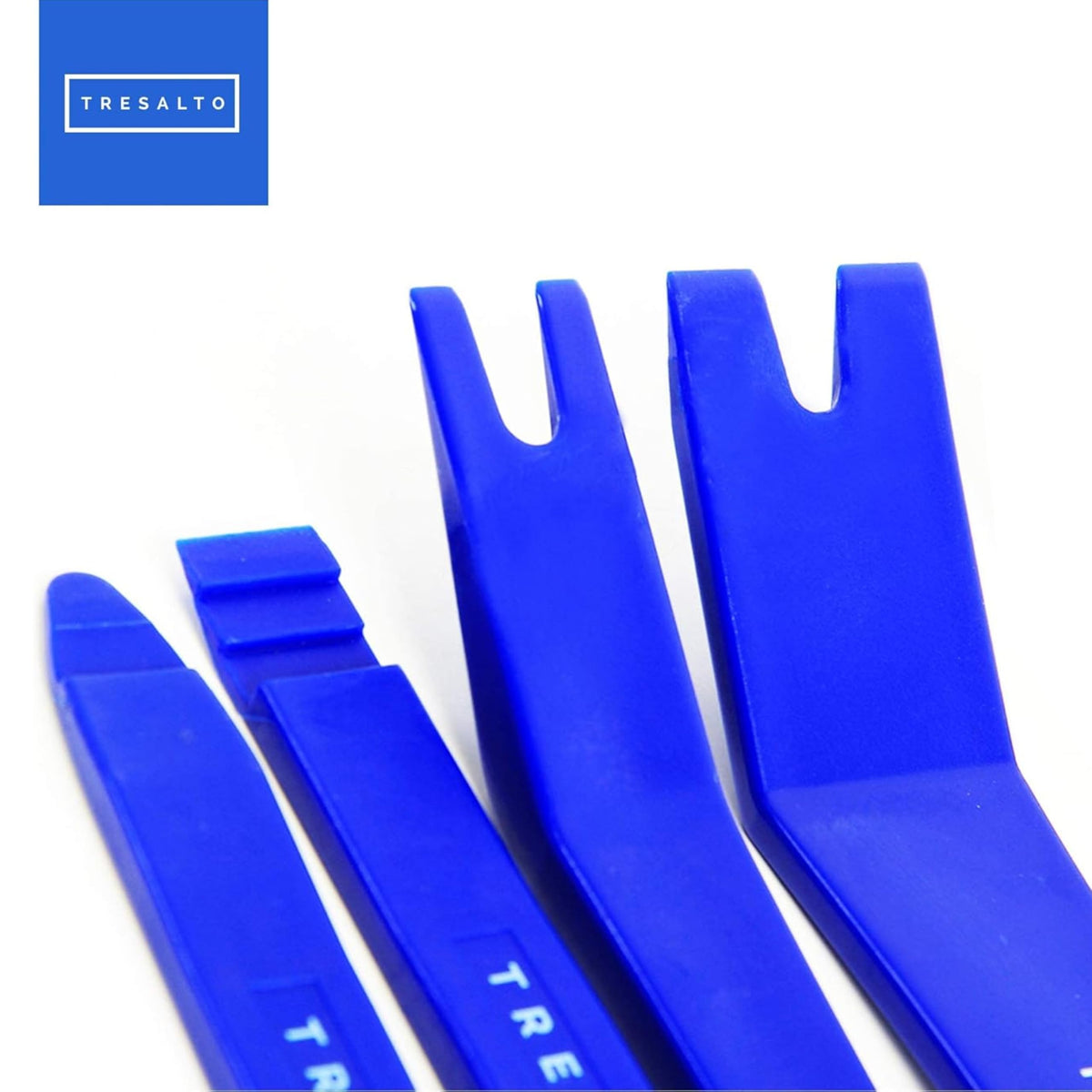 Tresalto Auto Trim Removal Tool Kit - 5 Piece set for Dash, Door Panel, Clip Remover - Scratch-Resist Nylon Pry Tools for Interior Car Trims Work - Panel Prying Tools Included - Blue Jansha Store
