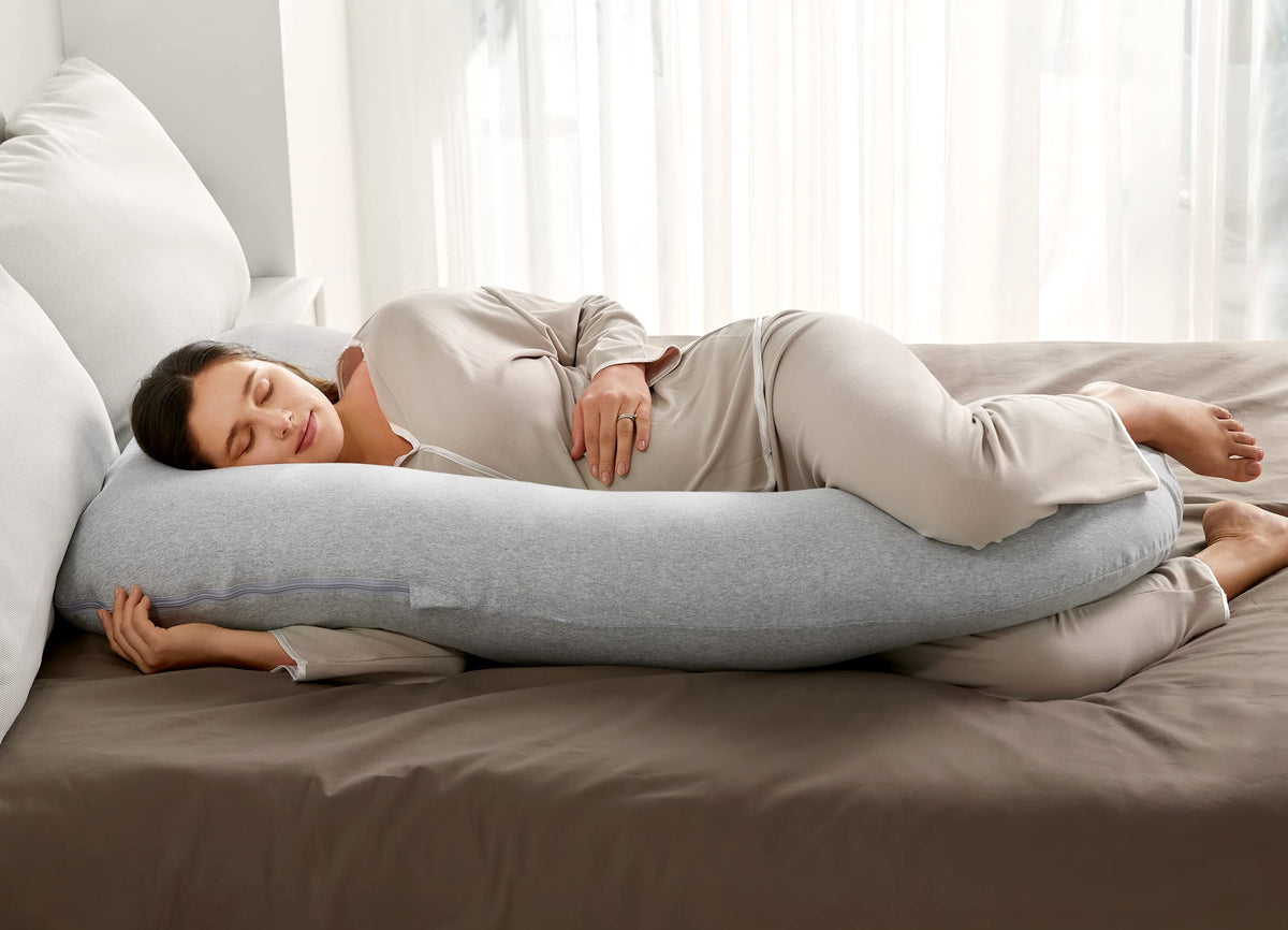 Momcozy Pregnancy Pillow for Sleeping - U Shaped Full Body Maternity Pillow Jansha Store