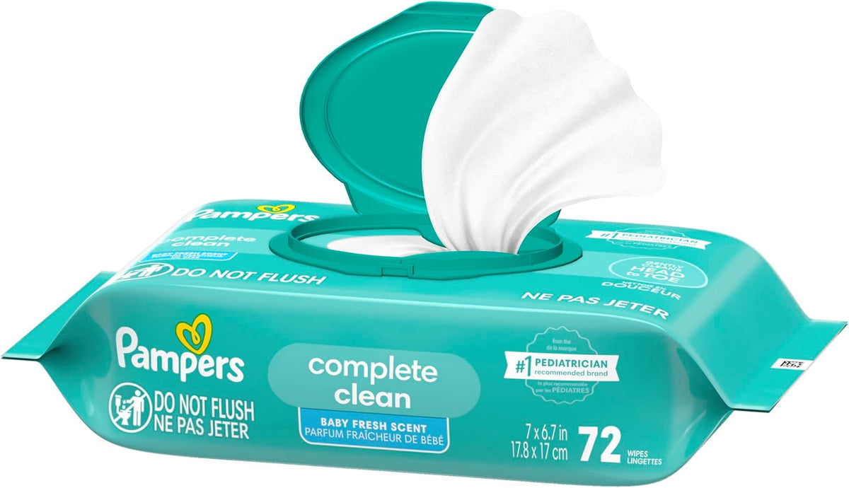 Pampers Complete Clean Baby Wipes - Fresh Scent 1X 72 Count Jansha Store