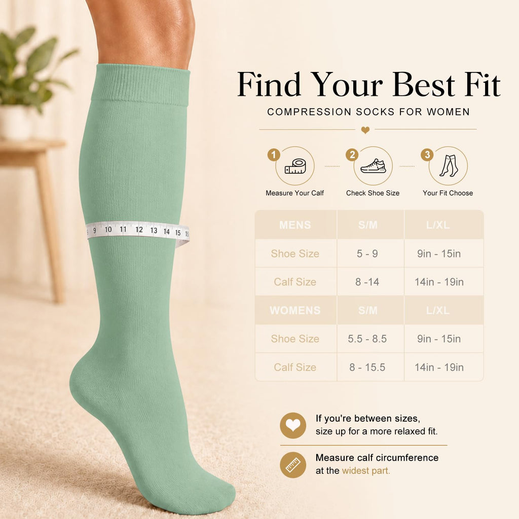 Laite Hebe 4 Pairs-Compression Socks for Women&Men Circulation-Best Support for Nurses,Running,Athletic Jansha Store