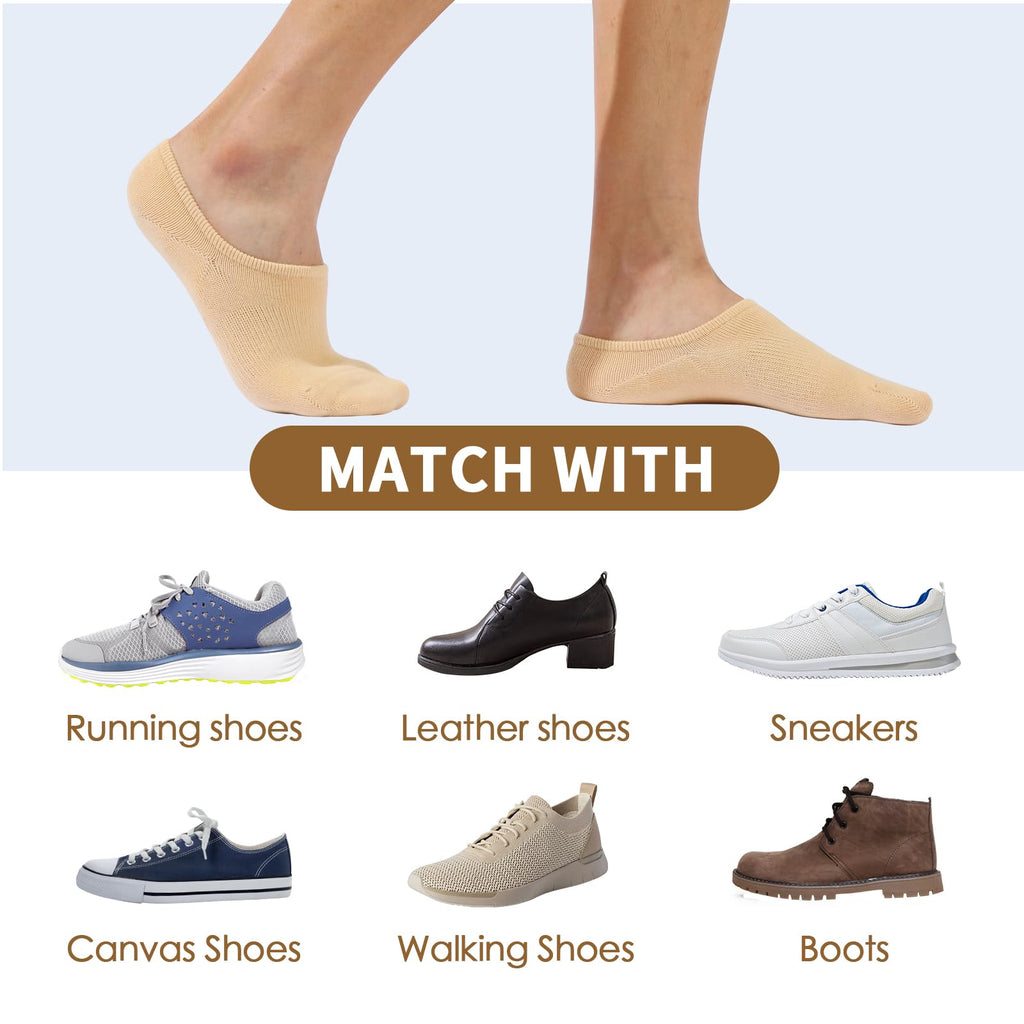 IDEGG Women & Men No Show Low Cut Anti‑Slip Casual Sports Running Socks Jansha Store