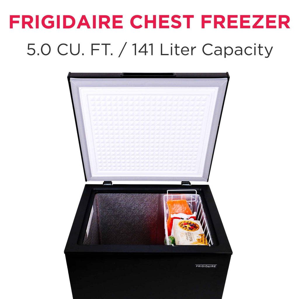 FRIGIDAIRE EFRF9003 Chest Deep Freezer, 9 Cu. Ft. Class, WhiteAdjustable Thermostat-Removable Vinyl Coated Wire Basket-Easy Defrost Drain, 9-10CF, White Jansha Store