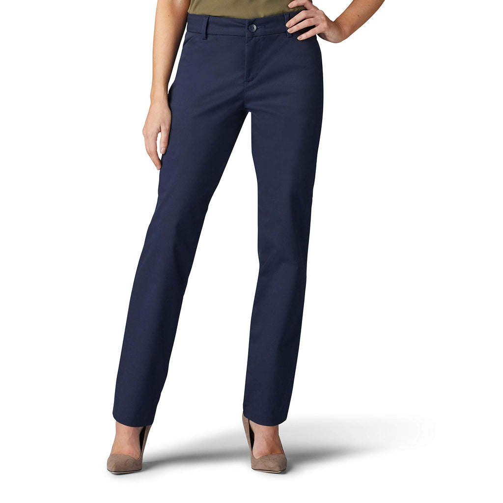 Lee Women's Wrinkle Free Relaxed Fit Straight Leg Pant Jansha Store