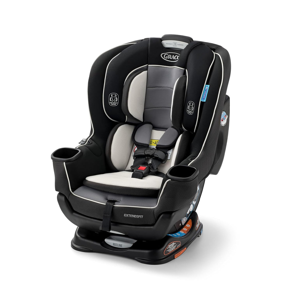 Graco Extend2Fit 2-in-1 Convertible Car Seat, Gotham Jansha Store
