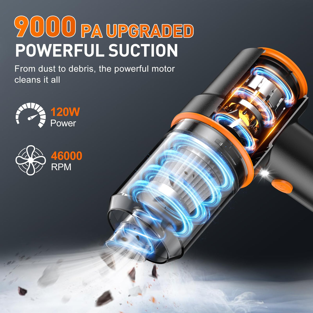 KMM Handheld Car Vacuum Cleaner, Hand Held Vacuum & Air Duster Jansha Store