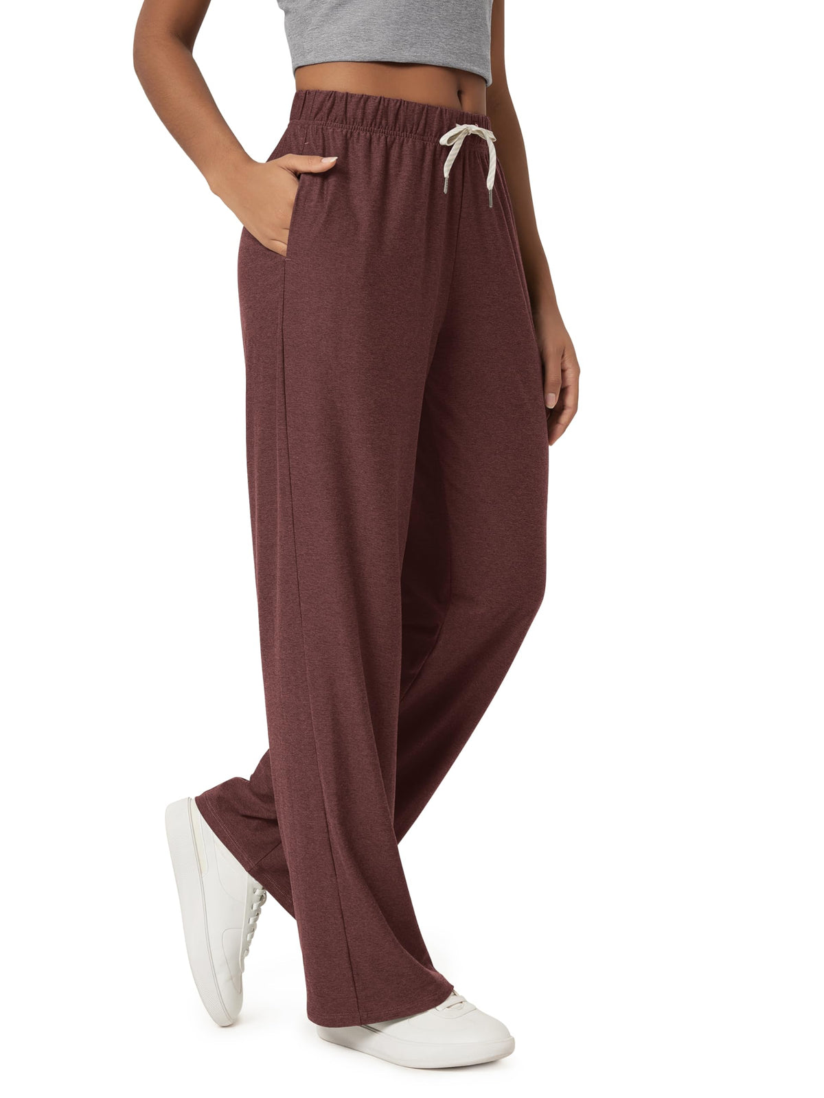 ODODOS Women's Straight Leg Pants Ultra Soft odSTRATUM Tech Relaxed Casual Pajama Lounge Pants with Pockets-27/29/31 Inseam Jansha Store