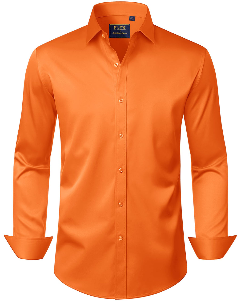 J.VER Men's Dress Shirts Solid Long Sleeve Stretch Wrinkle-Free Formal Shirt Business Casual Button Down Shirts Jansha Store
