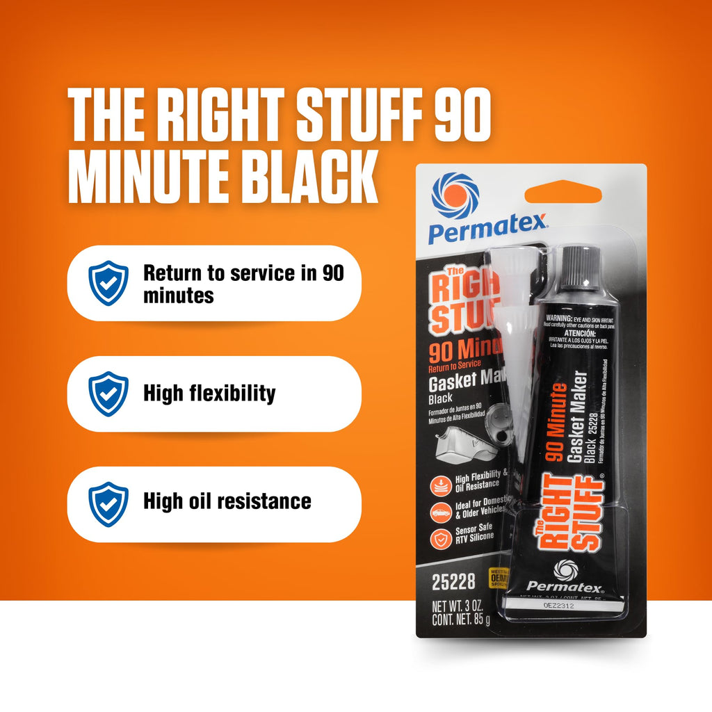 Permatex 82180 Ultra Black Maximum Oil Resistance RTV Silicone Gasket Maker, Sensor Safe and Non-Corrosive, for High Flex and Oil Resistant Applications 3 oz Jansha Store