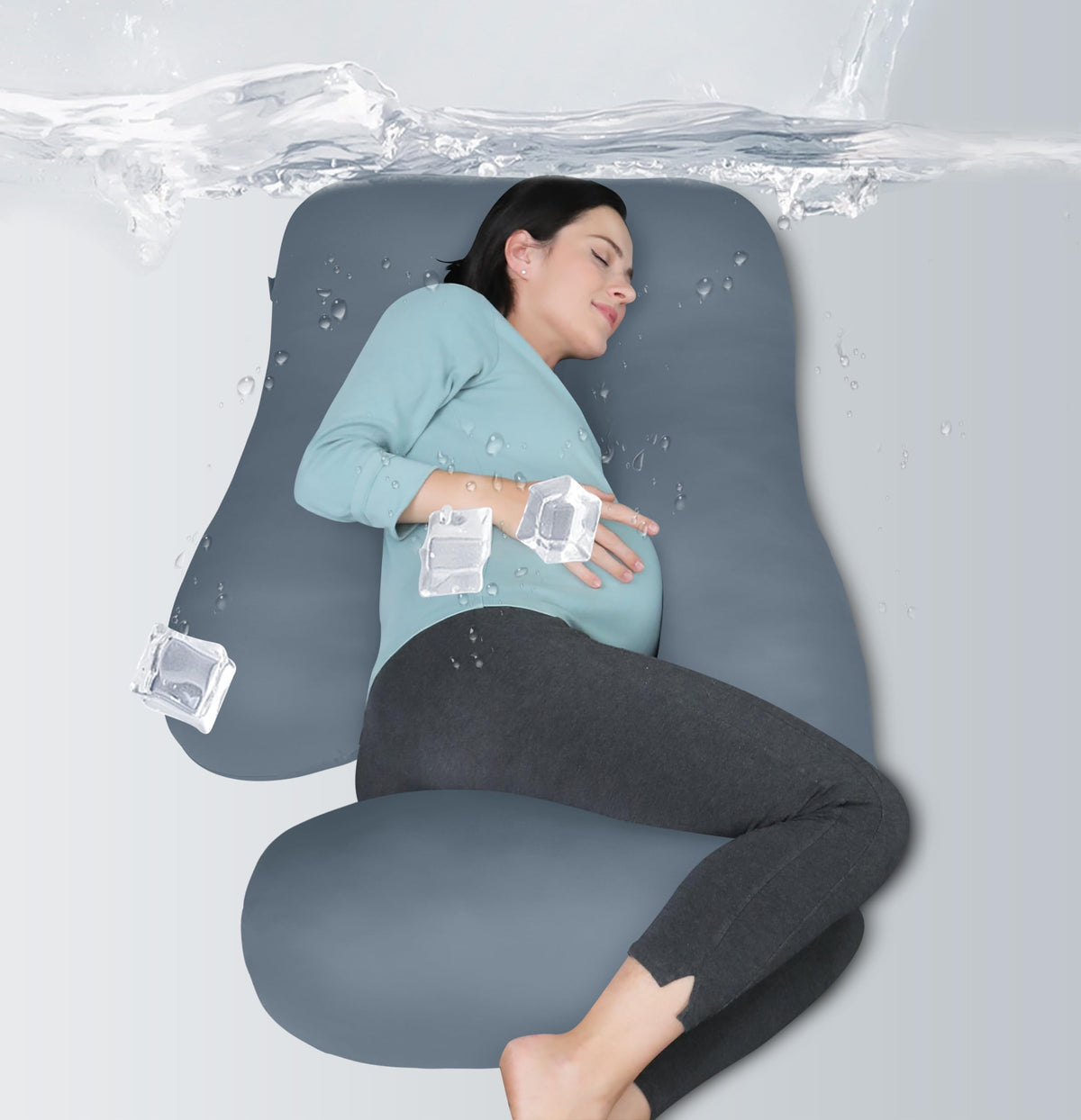 MOON PARK Pregnancy Pillows for Sleeping - U Shaped Full Body Maternity Pillow with Removable Cover - Support for Back, Legs, Belly, HIPS - 65 Inch - Purple Jansha Store