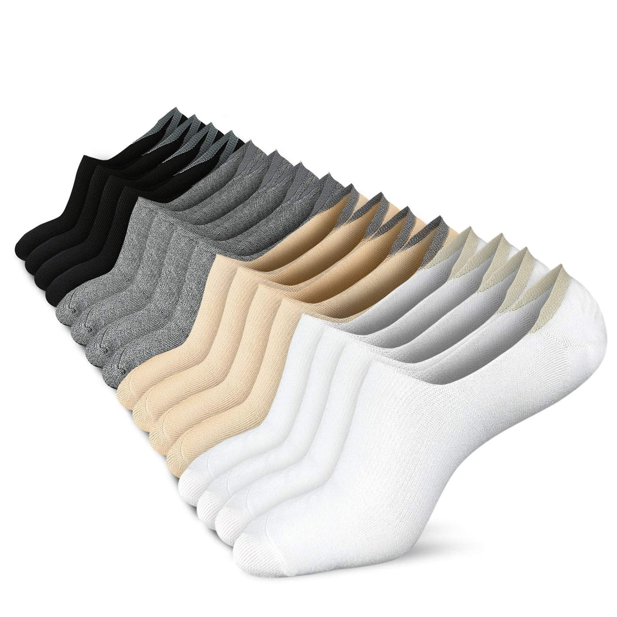 wernies No Show Socks Women Low Cut Ankle Socks Non Slip 4/8 Pairs Jansha Store