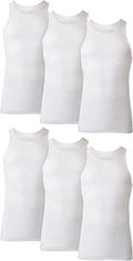 Hanes Men's Tank Undershirt Pack, Cotton Tank Undershirt, Moisture-Wicking, Breathable, White or Grey/Black, Multi-Pack Jansha Store
