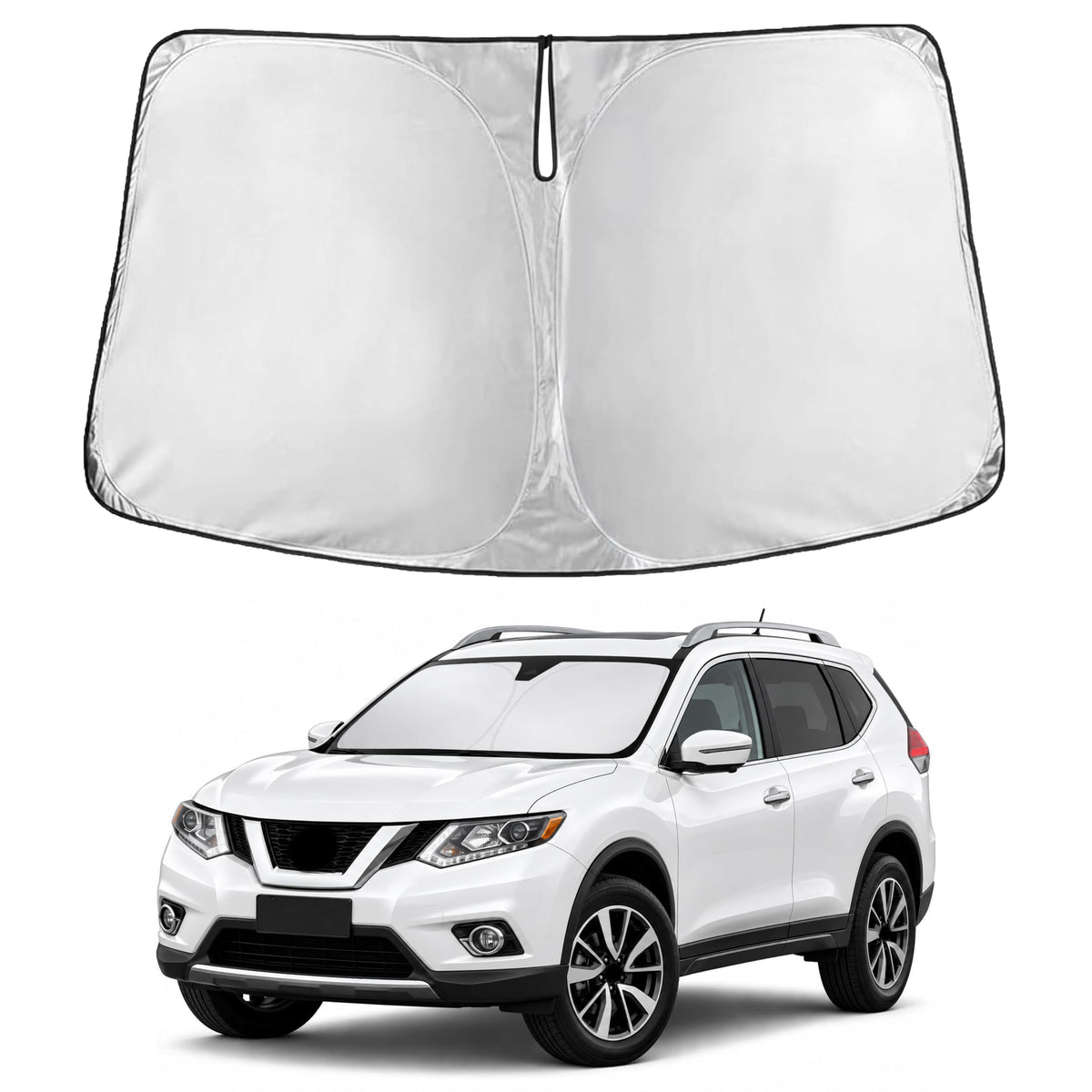 Autovir Windshield Sun Shade, Foldable Car Window Shades, 280T Visor Shade Jansha Store