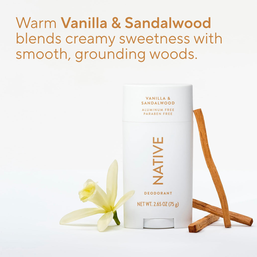 Native Deodorant Contains Naturally Derived Ingredients, 72 Hour Odor Control, Deodorant for Women and Men, Aluminum Free, Coconut & Vanilla 2.65oz Jansha Store