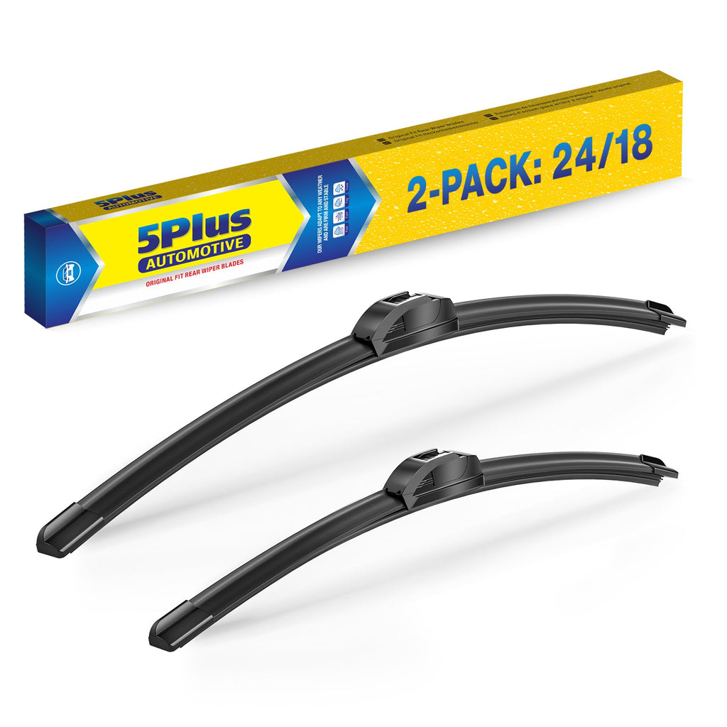 5 PLUS 20" Wiper Blades 2 Pack for J/U HOOK Front Arms,Premium All-Seasons Jansha Store