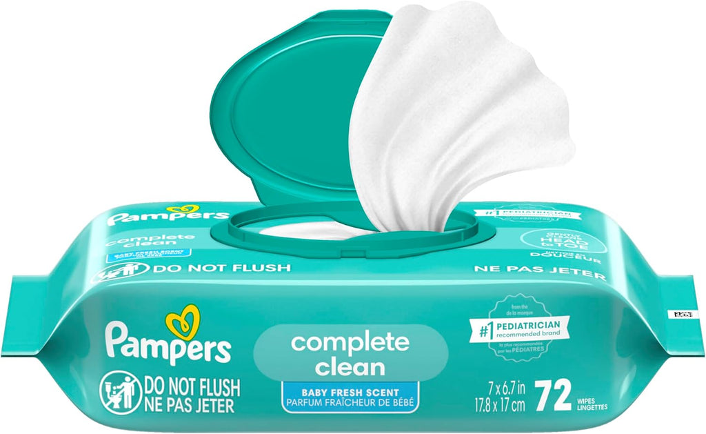 Pampers Complete Clean Baby Wipes - Fresh Scent 1X 72 Count Jansha Store