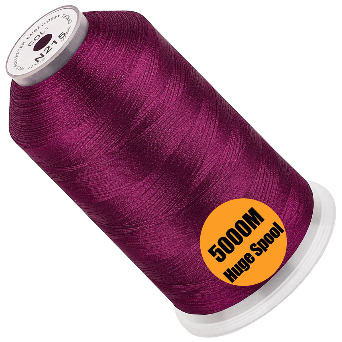 New brothread 5000M Huge Spool Embroidery Machine Thread - White Jansha Store