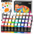Shuttle Art Acrylic Paint, 36 Colors Acrylic Paint Set with Brushes & Palette, 2oz/60ml Bottles, Rich Pigments Non-toxic for Artists Kids & Adults, Painting on Canvas Rocks Ceramic Wood Jansha Store