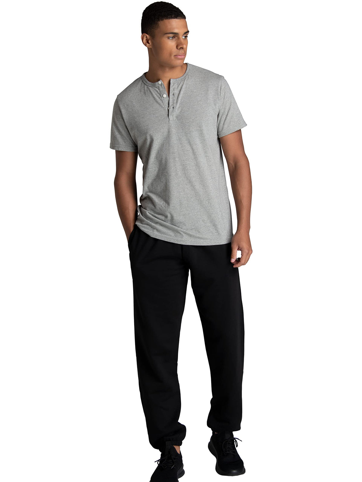 Fruit of the Loom Eversoft Fleece Elastic Bottom Sweatpants with Pockets, Relaxed Fit, Moisture Wicking, Breathable Jansha Store