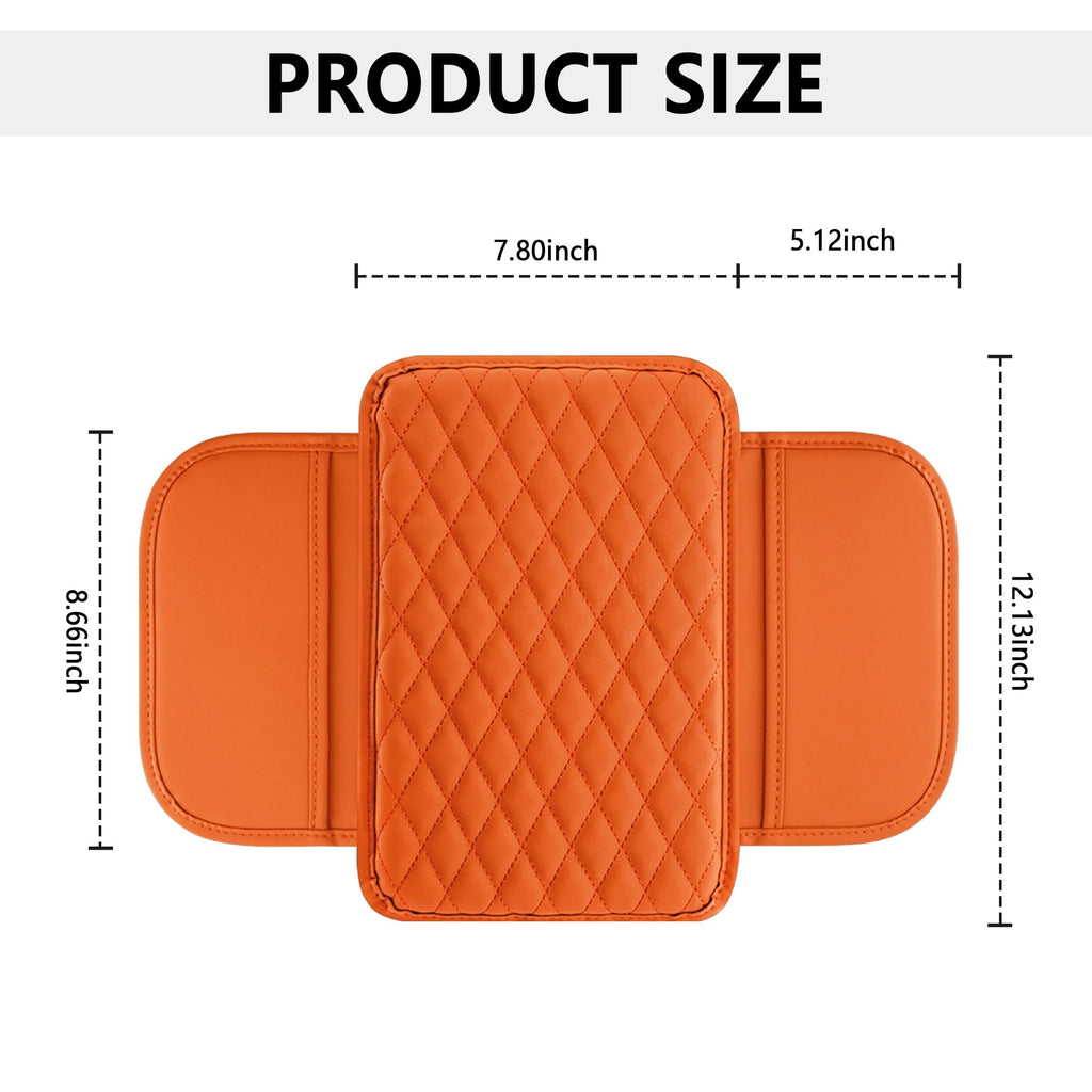 Stacool Upgraded Car Center Console Cover,Microfiber Leather Car Armrest Cover Cushion with 2 Storage Bags,Universal Car Armrest Storage Box (Brown) Jansha Store