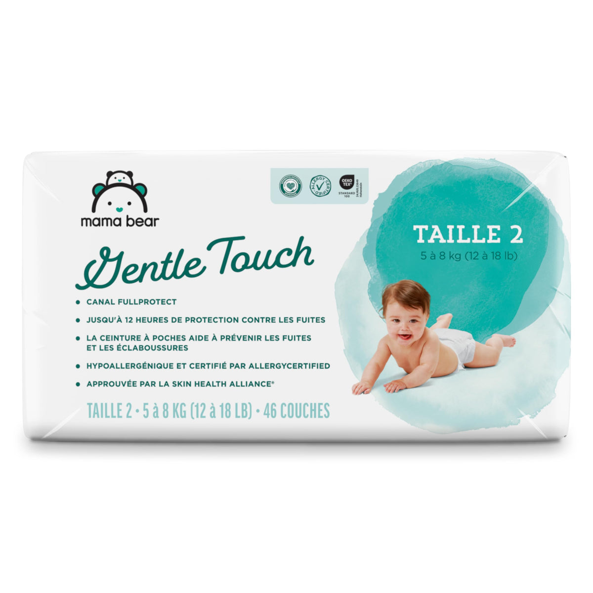 Amazon Brand - Mama Bear Gentle Touch Baby Diapers, Size 5, 27+ lb, Leak Protection, 12 Hours Protection, Wetness Indicator, Hypoallergenic, 132 Count (4 packs of 33) Jansha Store