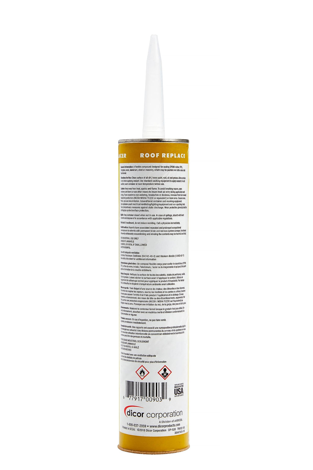 Dicor 501LSW-1 Self-Leveling Lap Sealant, White, 10.3 Oz, RV Roofing Jansha Store