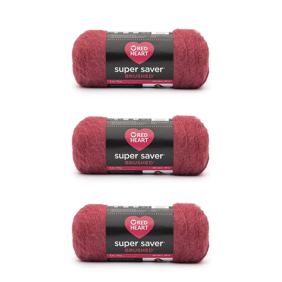 Red Heart Super Saver Yarn for Crocheting & Knitting, Cherry Red, Single Jansha Store