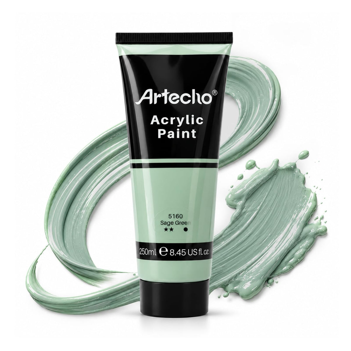 Artecho White Acrylic Paint, Titanium White Paint (120ml / 4.05oz) Tubes, Art Craft Paints for Canvas Painting, Rock, Stone, Wood, Fabric, Art Supplies Jansha Store