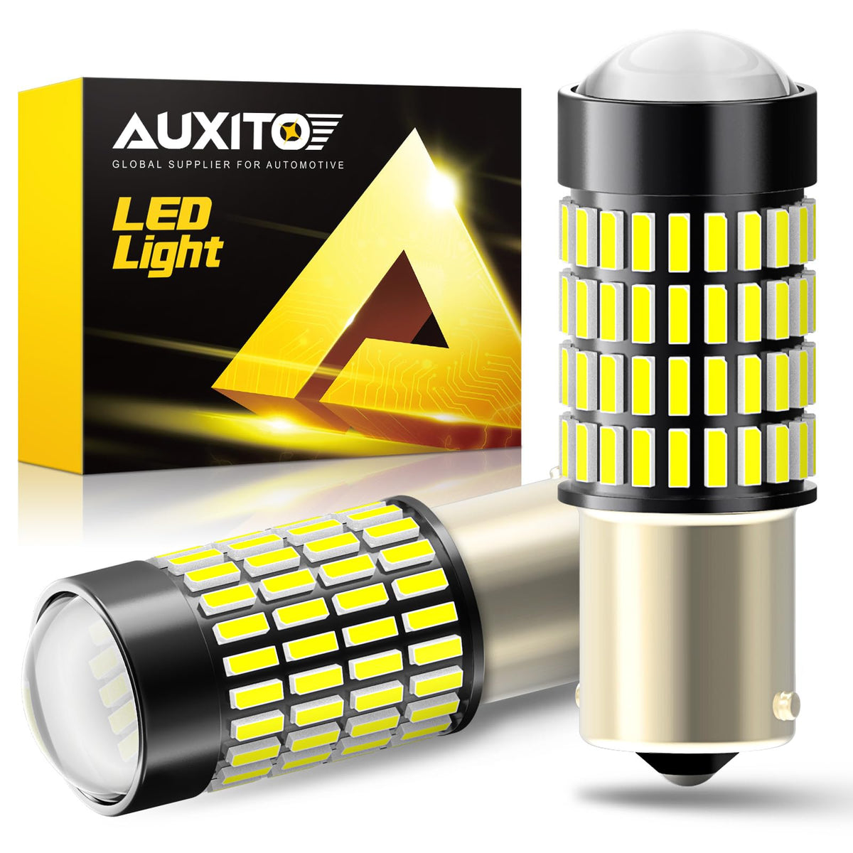 AUXITO 194 LED Bulbs for License Plate Light 168 175 2825 W5W T10 24-SMD 3014 Chipsets 6000K White for Car Dome Door Map Dash Courtesy Cargo License Plate Lights, Pack of 2 Jansha Store