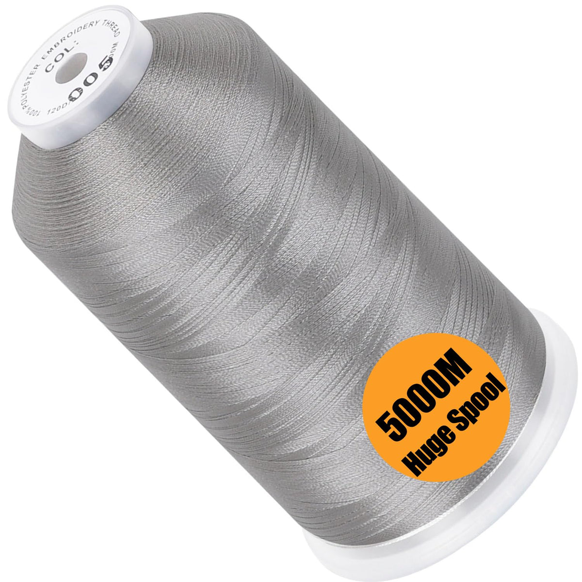 New brothread 5000M Huge Spool Embroidery Machine Thread - White Jansha Store