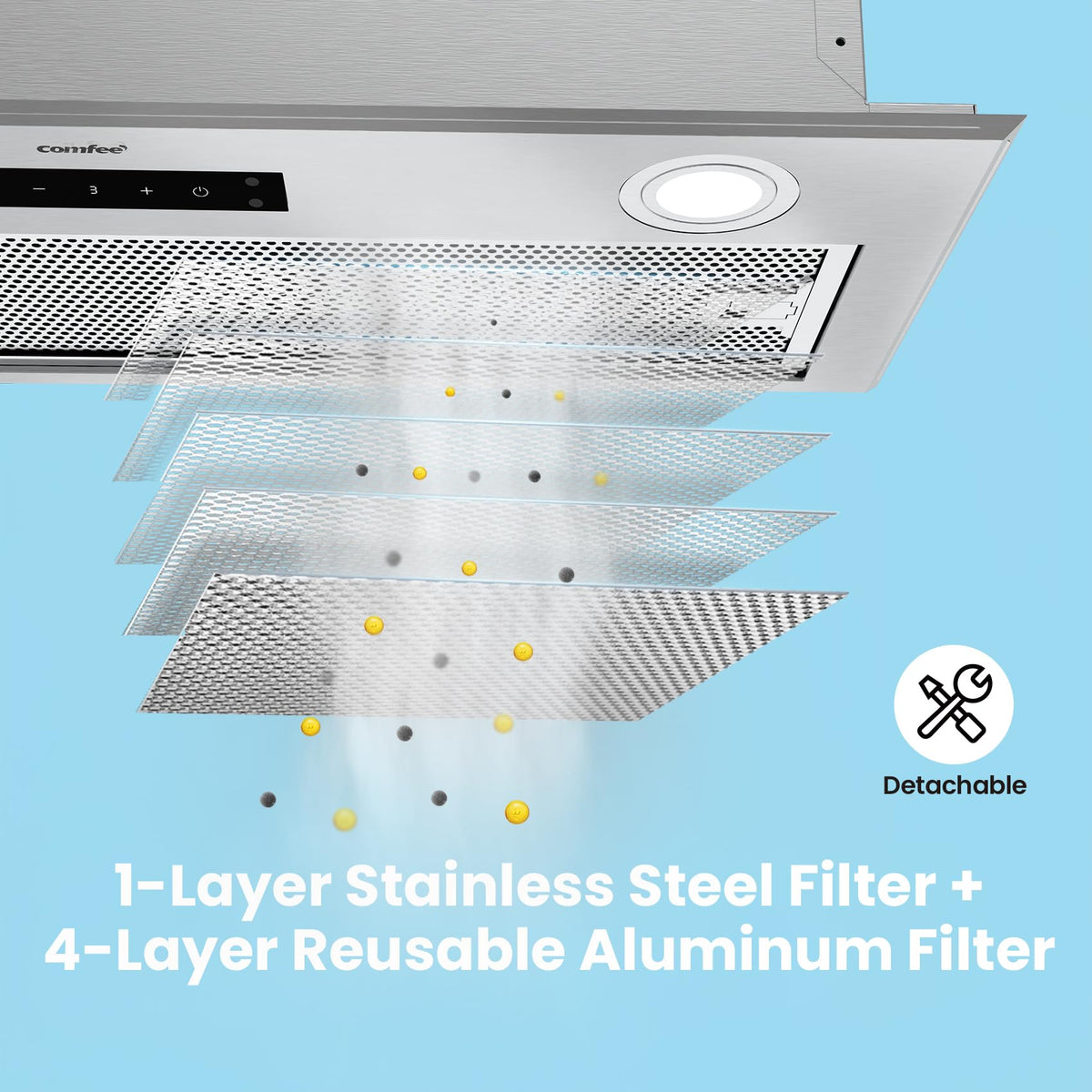 COMFEE' Range Hood 30 Inch Under Cabinet 200 CFM Ducted/Ductless Jansha Store