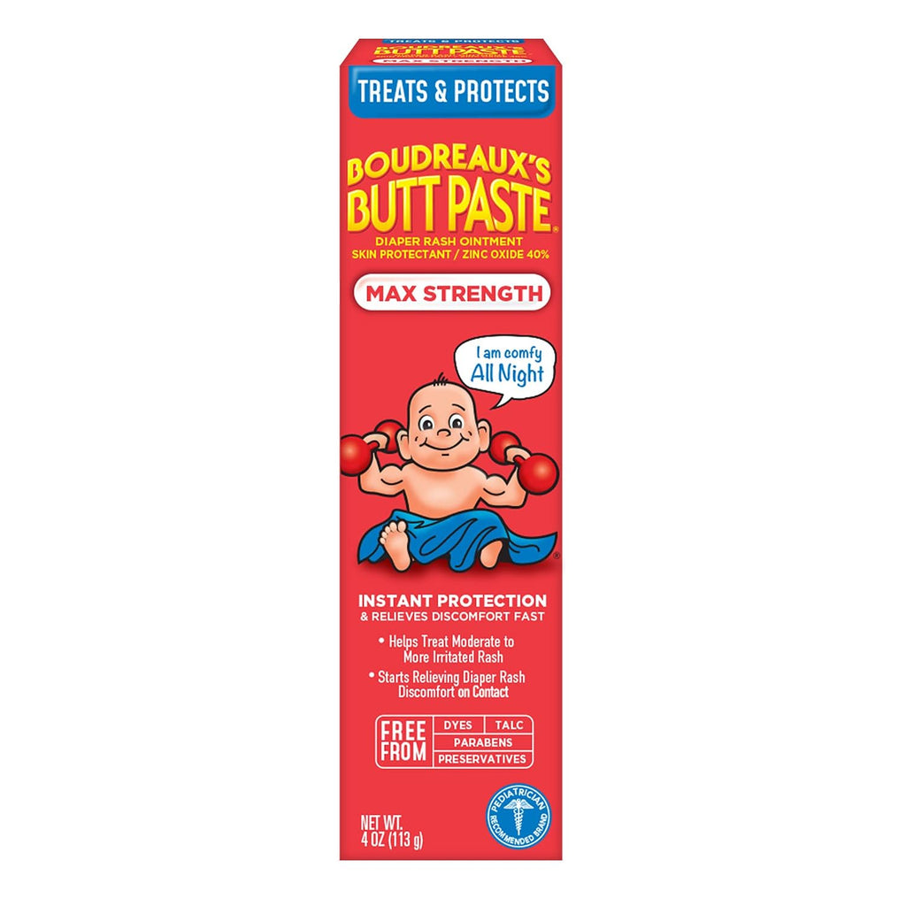 Boudreaux’s Butt Paste Maximum Strength Diaper Rash Cream, 4 Oz Jansha Store