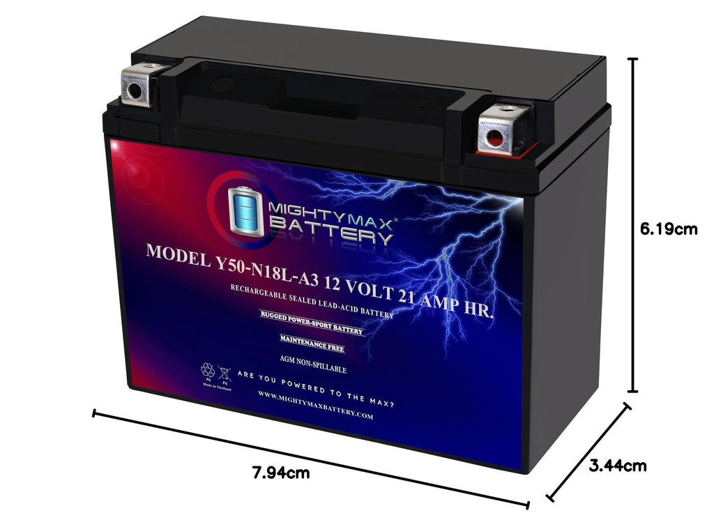 Mighty Max Battery YTX14-BS - 12 Volt 12 AH, 200 CCA, Rechargeable Maintenance Free SLA AGM Motorcycle Battery Jansha Store