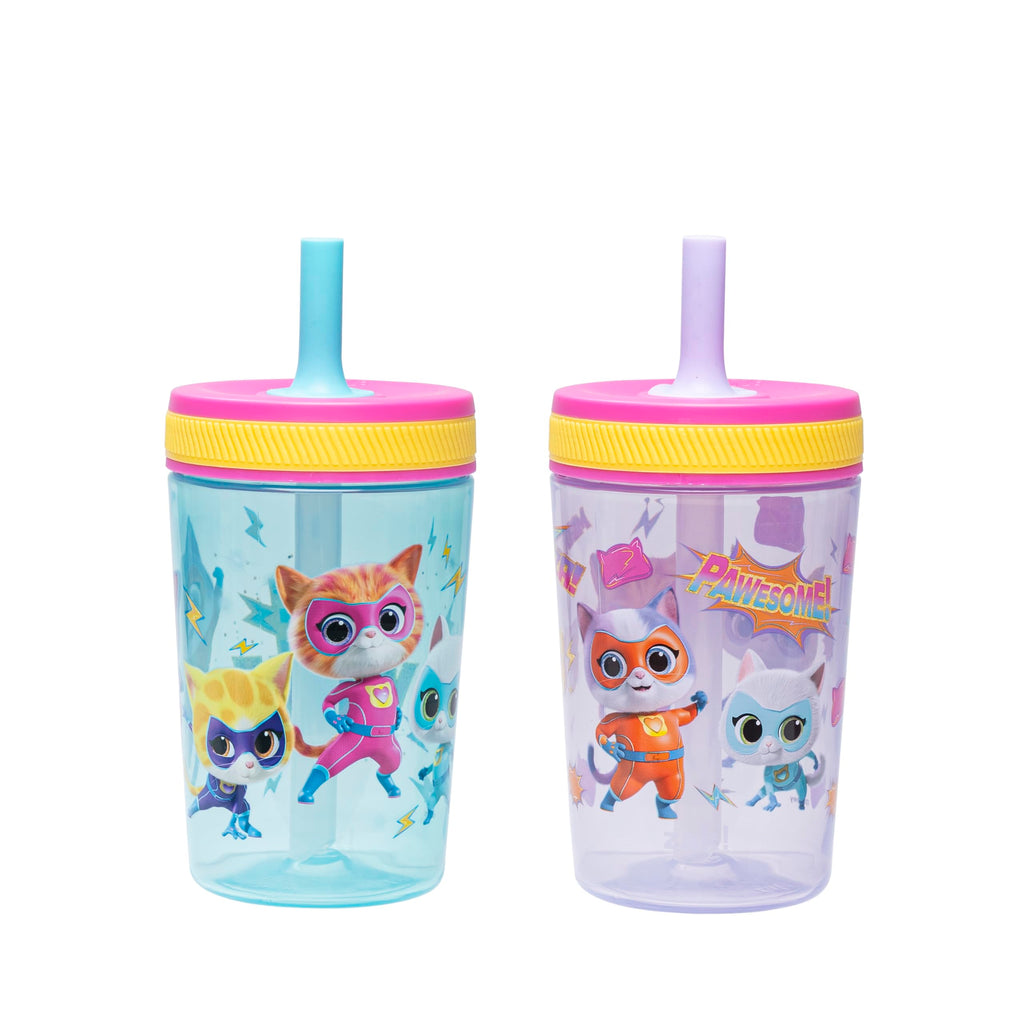 Zak Designs Blippi Kelso Toddler Cups For Travel or At Home, 2-Count Durable Plastic Sippy Cups With Leak-Proof Design is Perfect For Kids (Blippi), 15 Ounces (Pack of 12) Jansha Store