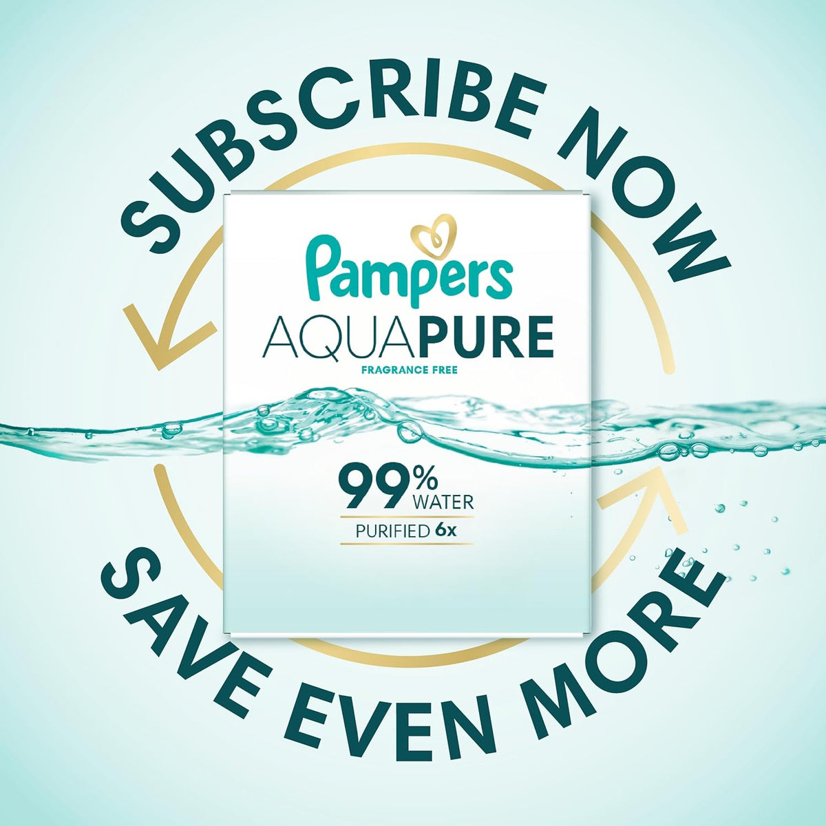 Pampers Aqua Pure Baby Wipes, Unscented, Fragrance Free, 99% Water, Water Based, Multi-Use, 672 Wipes Total (12X Flip-Top Packs) Jansha Store