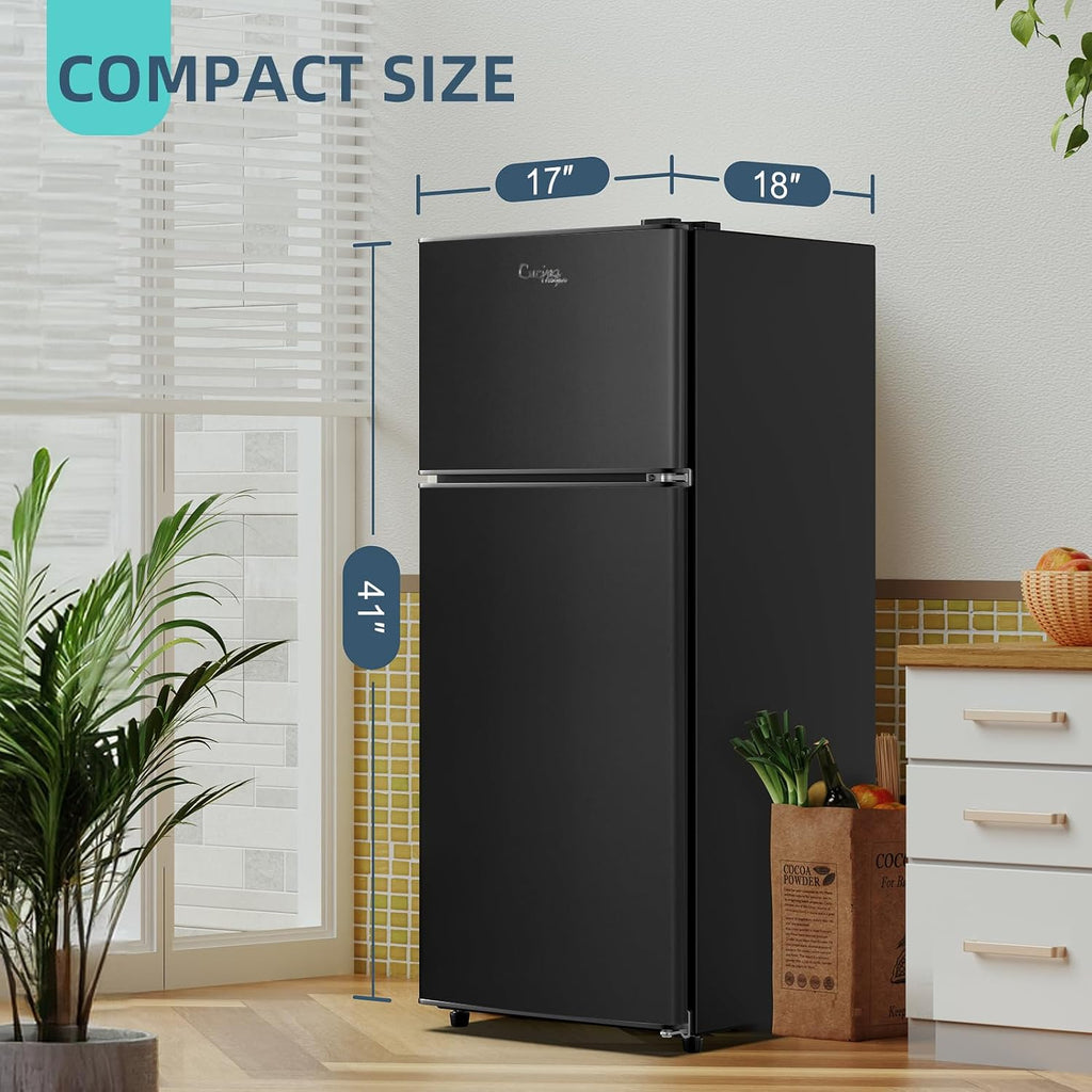 Cucina Magica Mini Fridge with Freezer, 3.8 Cu.Ft Small Fridge, Dorm Fridge Jansha Store