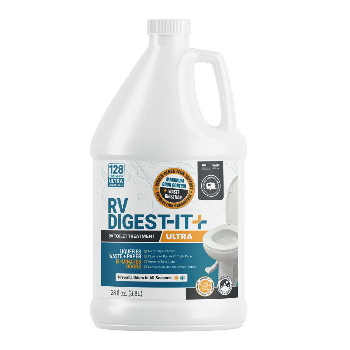 Unique RV Toilet Treatment, RV Digest-It Ultra Liquid, 32 Uses Jansha Store