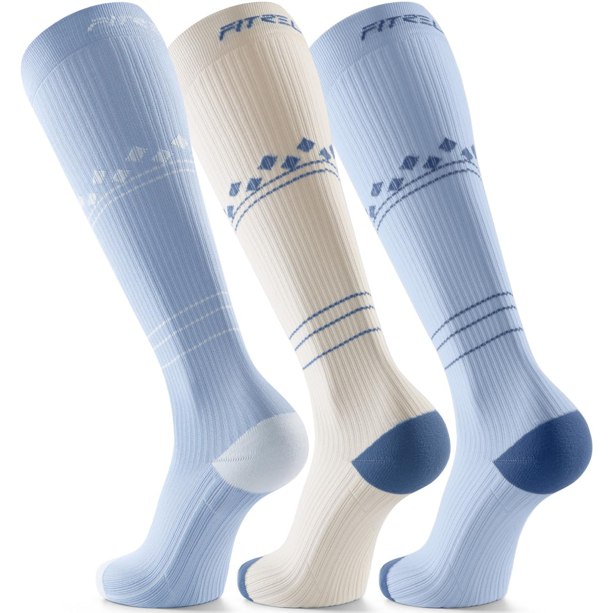 FITRELL 3 Pairs Compression Socks for Women and Men 20-30mmHg-Circulation Support Socks Jansha Store