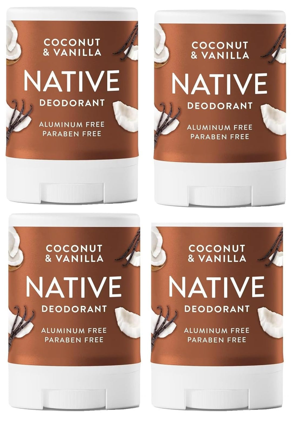 Native Deodorant Contains Naturally Derived Ingredients, 72 Hour Odor Control, Deodorant for Women and Men, Aluminum Free, Coconut & Vanilla 2.65oz Jansha Store