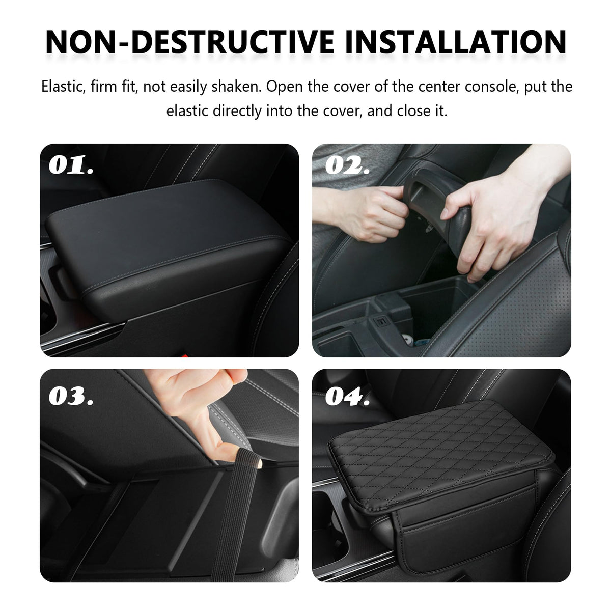 Stacool Upgraded Car Center Console Cover,Microfiber Leather Car Armrest Cover Cushion with 2 Storage Bags,Universal Car Armrest Storage Box (Brown) Jansha Store
