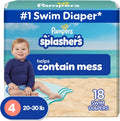 Pampers Splashers Swim Diapers, Size 4, 18 Count, Disposable Swim Diapers, Contains Mess, No Swell Jansha Store