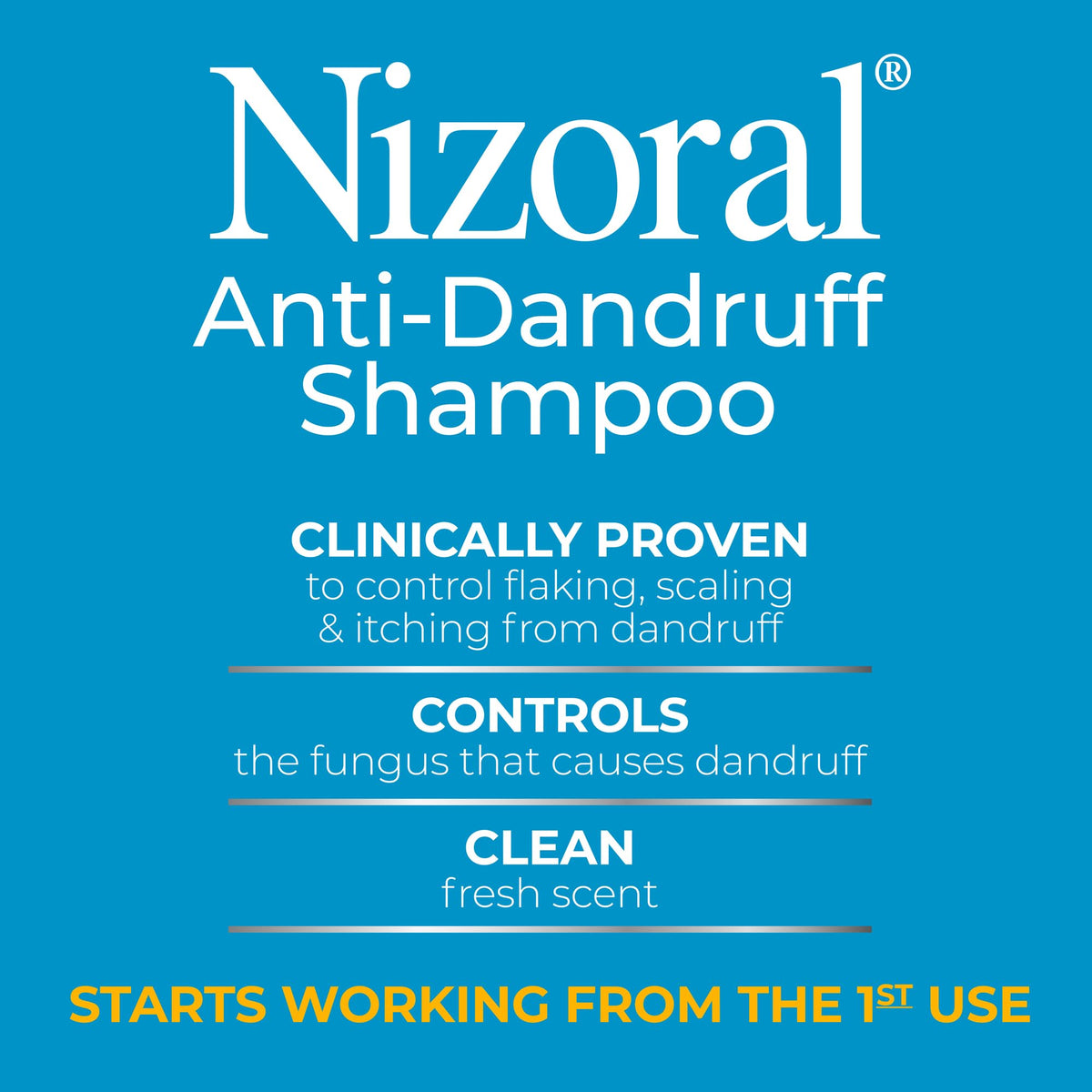Nizoral Anti-Dandruff Shampoo with 1% Ketoconazole, Fresh Scent, 7 Fl Oz Jansha Store