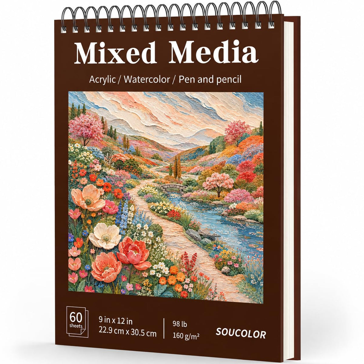 Soucolor Sketch Book 9" x 12", 100 Sheets Kids Art Sketchbook Drawing Pad Jansha Store