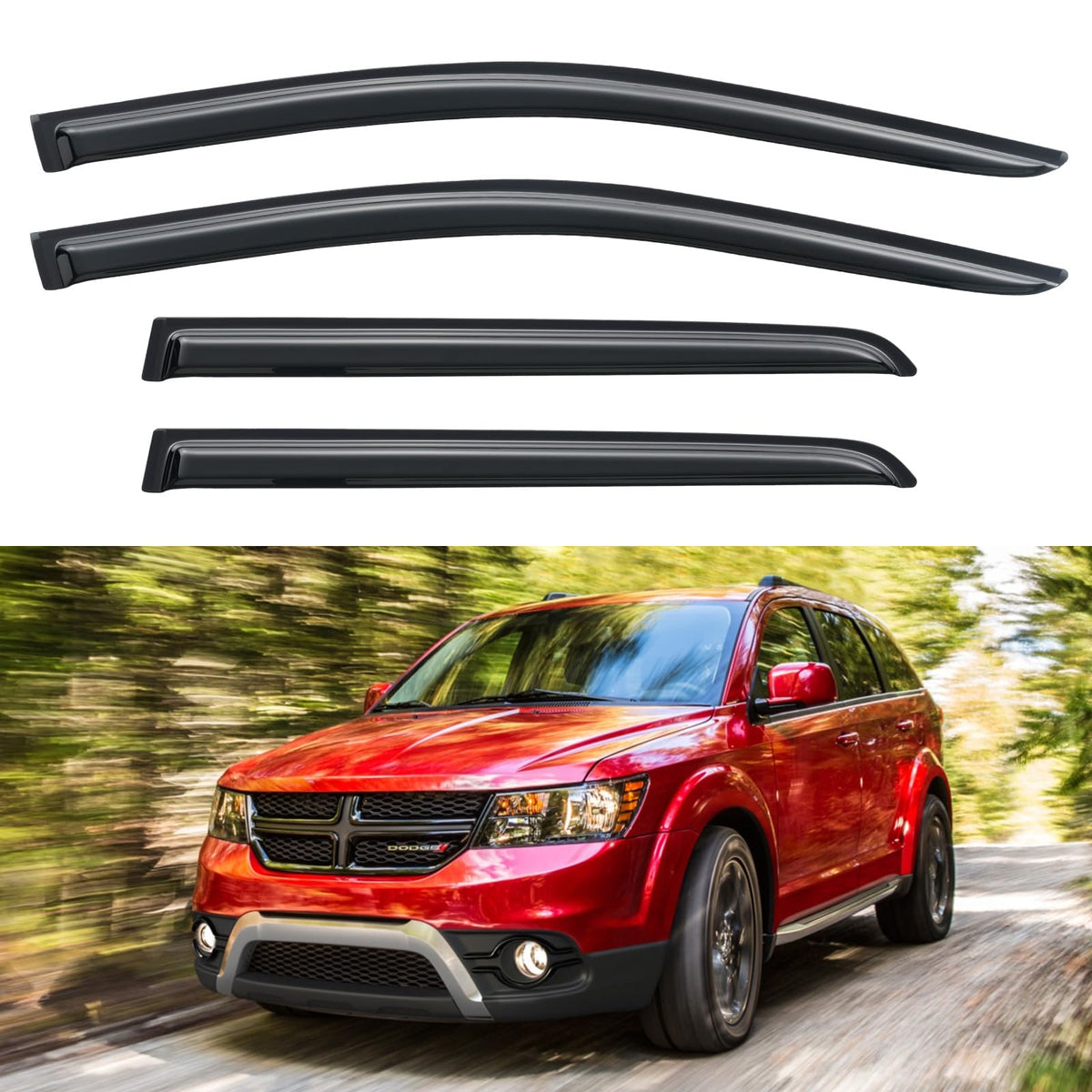 Window Visors Rain Guards for 2015-2026 Ford F150 Crew/SuperCrew Cab Jansha Store
