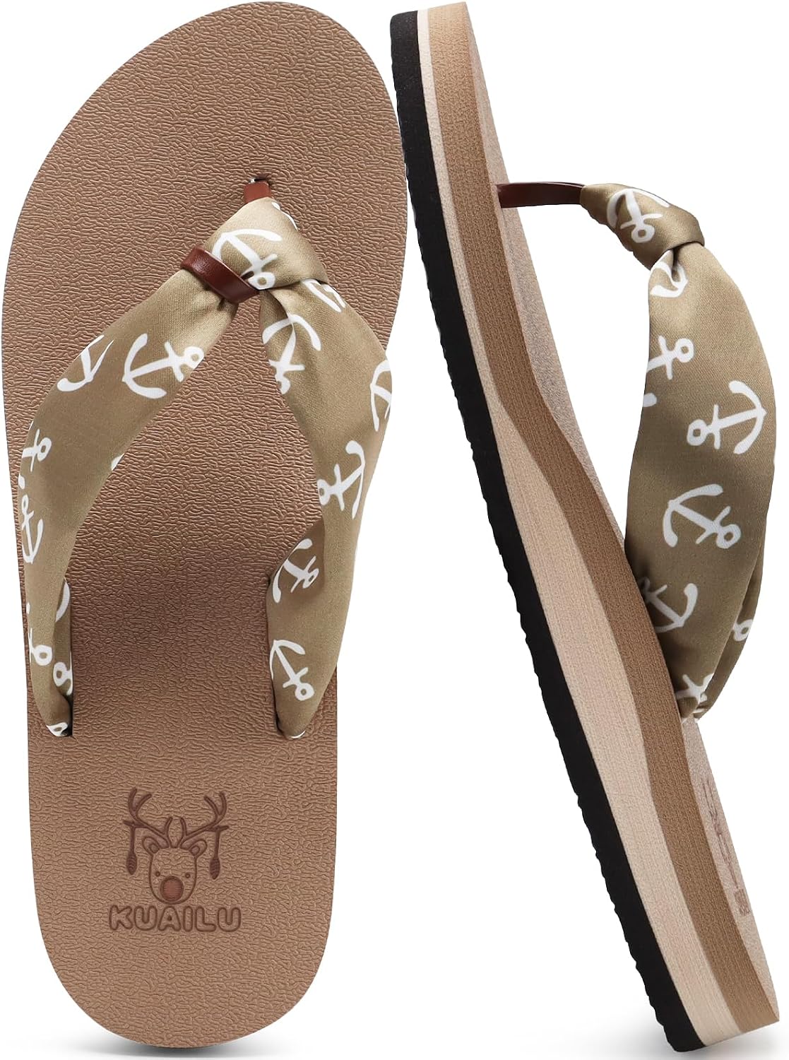 KuaiLu Flip Flops for Women with Arch Support Summer Beach Thong Sandals Jansha Store