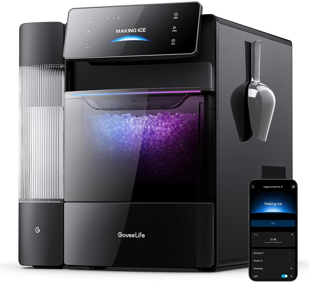 GoveeLife Smart Nugget Ice Maker Pro, 60lbs Daily, 6-Minute Ice, 40dB Jansha Store