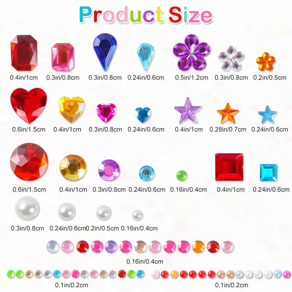 MYDBUYSOME 2774pcs Gem Stickers Jewels for Crafts, Adhesive Gems Rhinestone Jansha Store