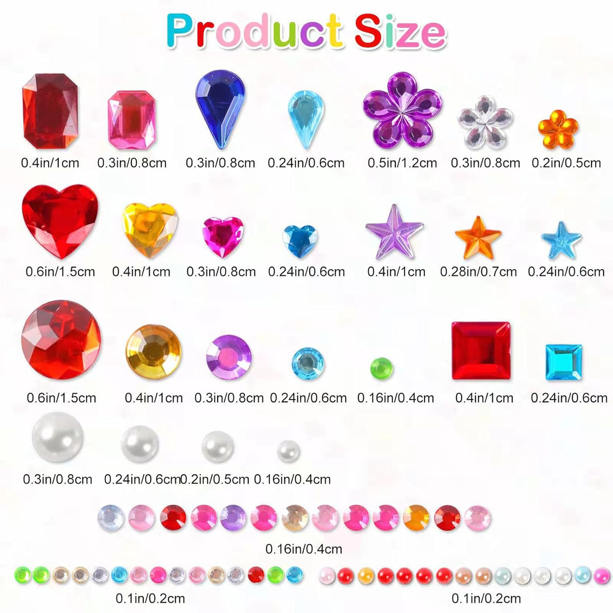 MYDBUYSOME 2774pcs Gem Stickers Jewels for Crafts, Adhesive Gems Rhinestone Jansha Store