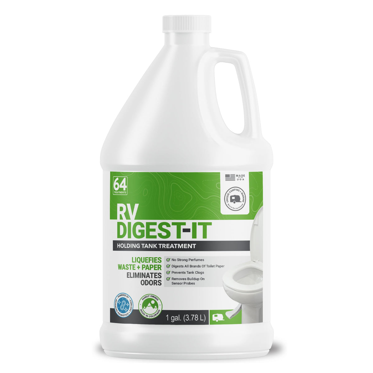 Unique RV Toilet Treatment, RV Digest-It Ultra Liquid, 32 Uses Jansha Store
