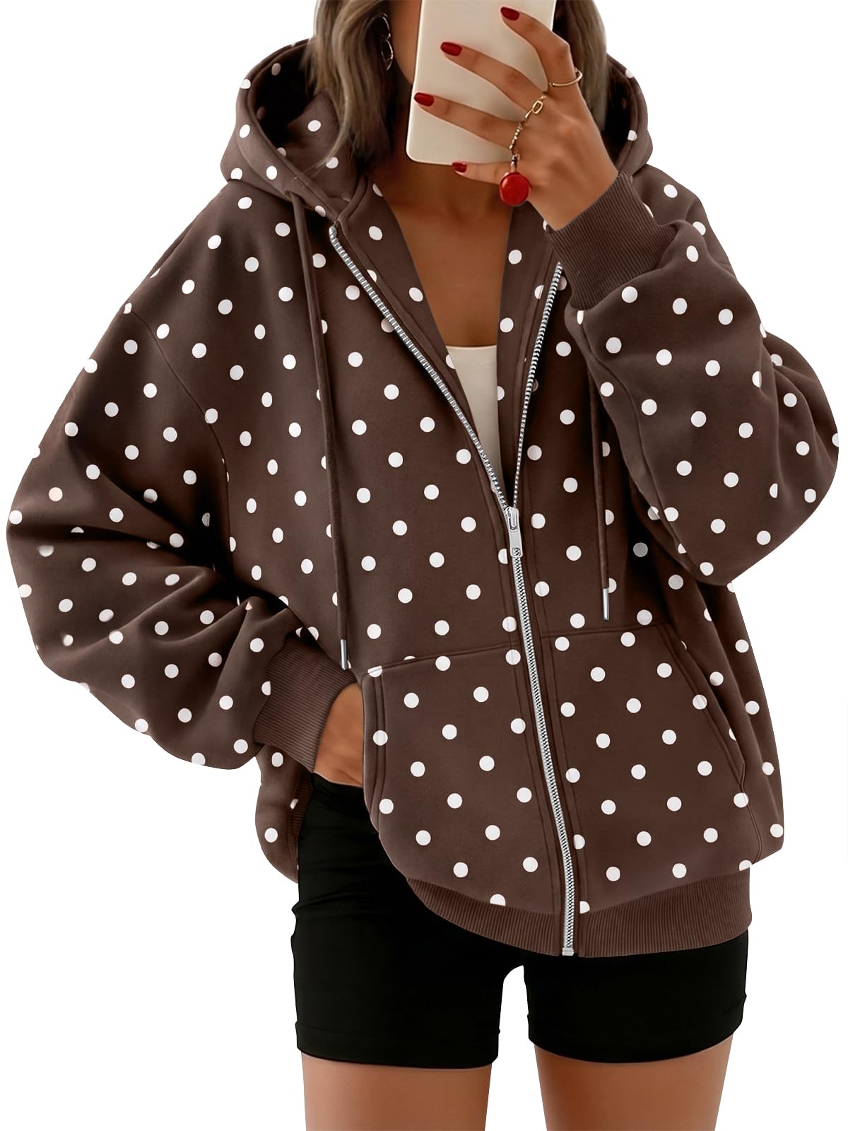 Trendy Queen Womens Oversized Zip Up Hoodies Y2K Fall Sweatshirts 2026 Jansha Store